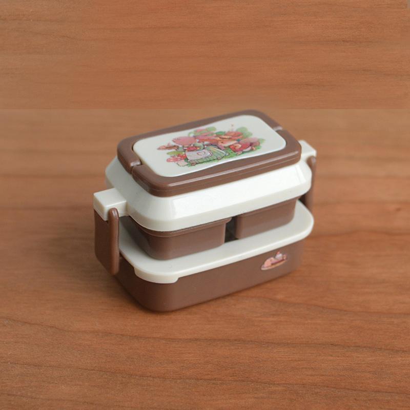 1/12 Dollhouse Simulation Hand-Held Lunch Box Picnic Box Model Doll Home Mini Kitchen Tableware Decoration Pretend Play Toys