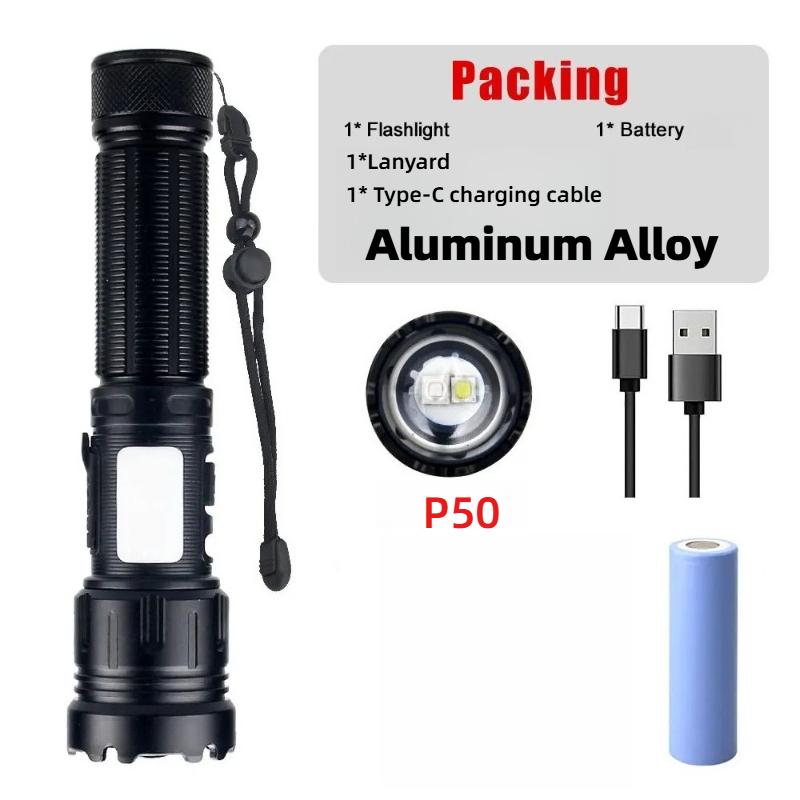 LED Taschenlampe mit COB Seitenlicht Wiederaufladbare Magnetische Taschenlampe Zoom Wasserdicht Ultraviolettes Licht Taschenlampe für Haustiere Camping