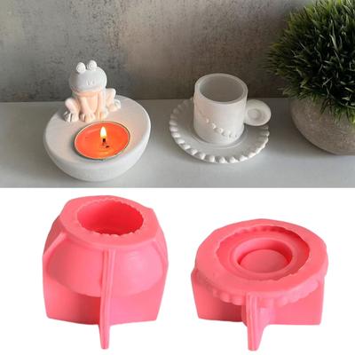 3D Candlestick Silicone Mold G Shaped Candle Stand Molds Candle Cup and Plate Mould Stylish Home Decorations Moulds