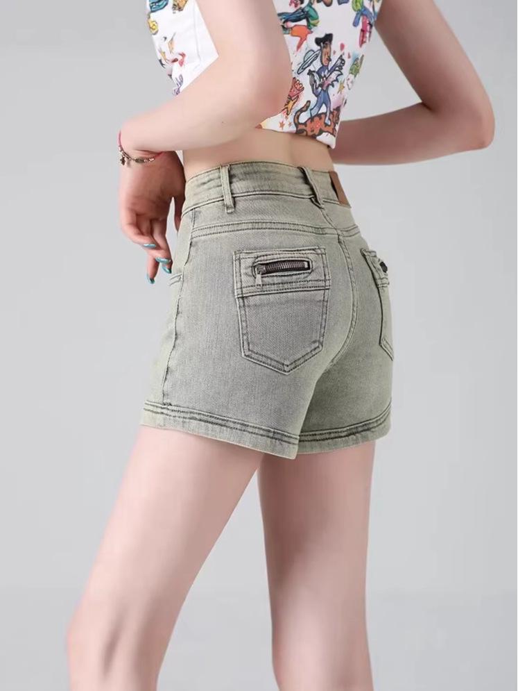 Summer 2026 American Spicy Girl A-Line Denim Hot Pants: Women’s Slimming Straight Super Short Shorts