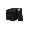 Towel Research Institute [Everyday Simple] #001 Face Towel Jet Black 5-Piece Set Standard Type Medium Thickness Low Lint Fast Absorption Durable 100%