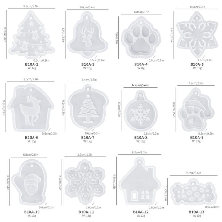 Quick Releases Silicone Holiday Mould Craft Set for Family Fun Christmas Decoration Projects