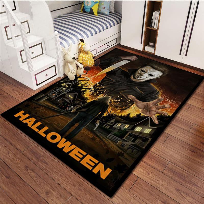 1Pc Halloween Print Rug - home decoration Carpet For Living Room Bedroom Flooring Computer Chair Area Rug