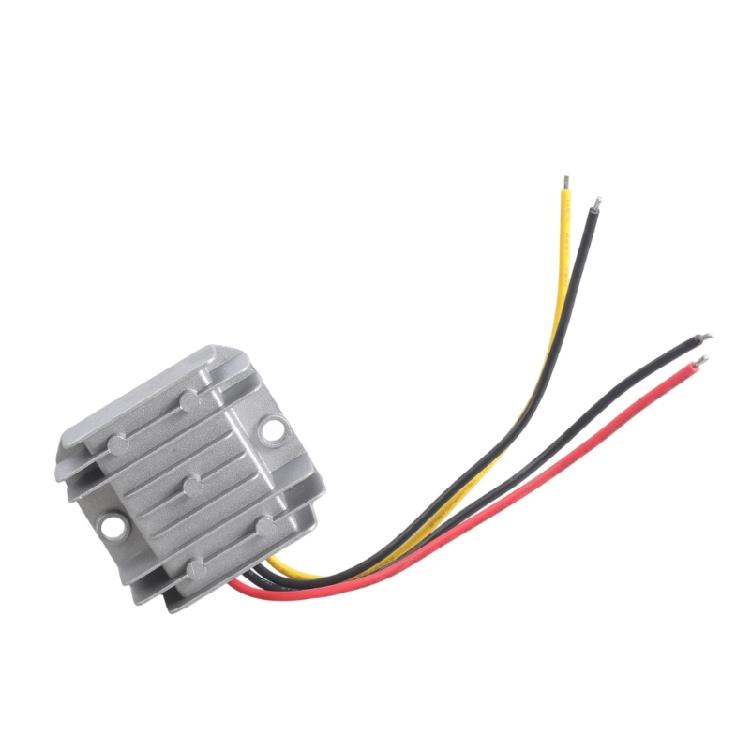 60W 24V To 12V 5A Automotive Power Converter Aluminum Housing With Protective Module For Speaker Accessories