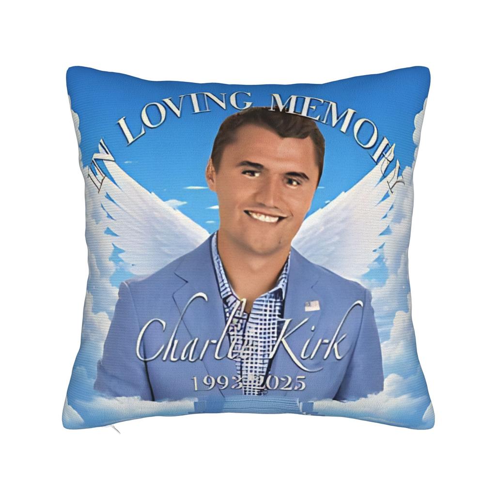 Charlie Kirk Miner Pillow Case Comfy Pillow Cover For Sofa Car Home Decor Funny Cushion Cover