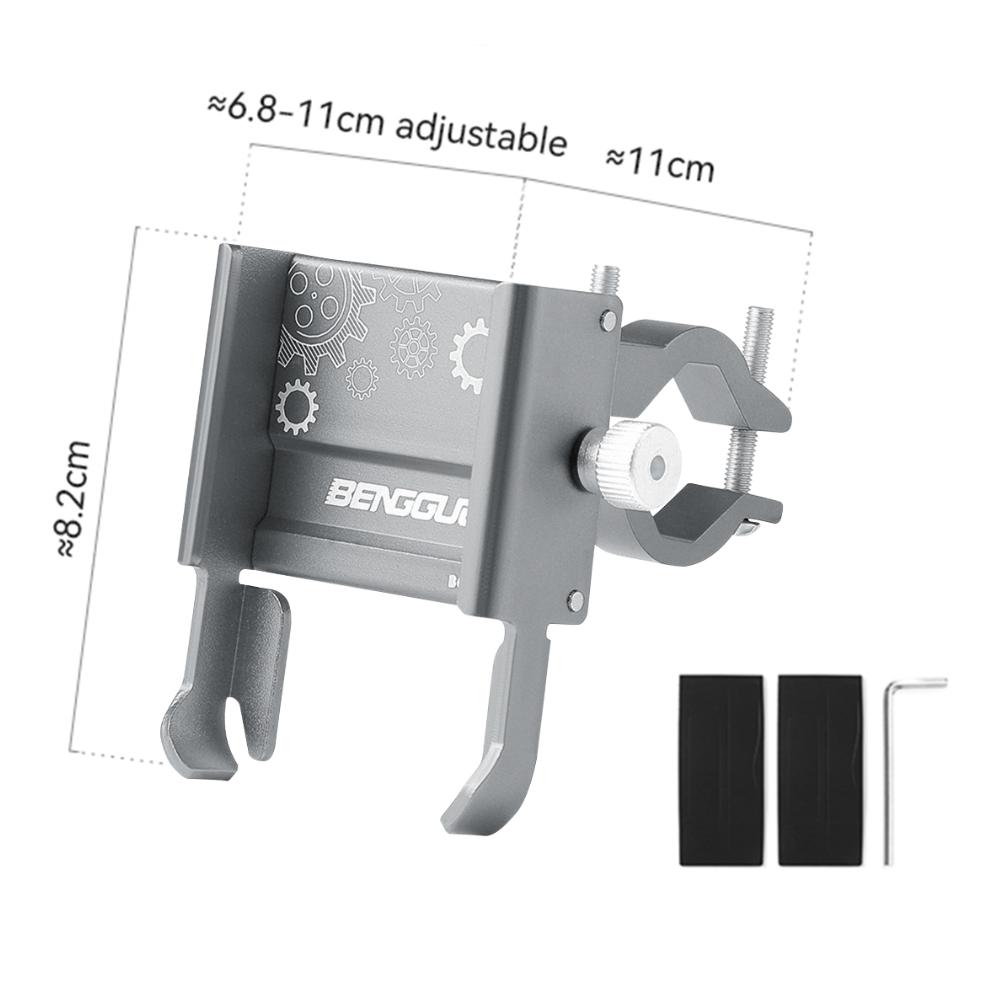 

Bicycle Phone Holder 360° Rotation Universal Scooter Motorcycle Handlebar Clip Stand Aluminum Alloy MTB Bike Phone GPS Bracket серый
