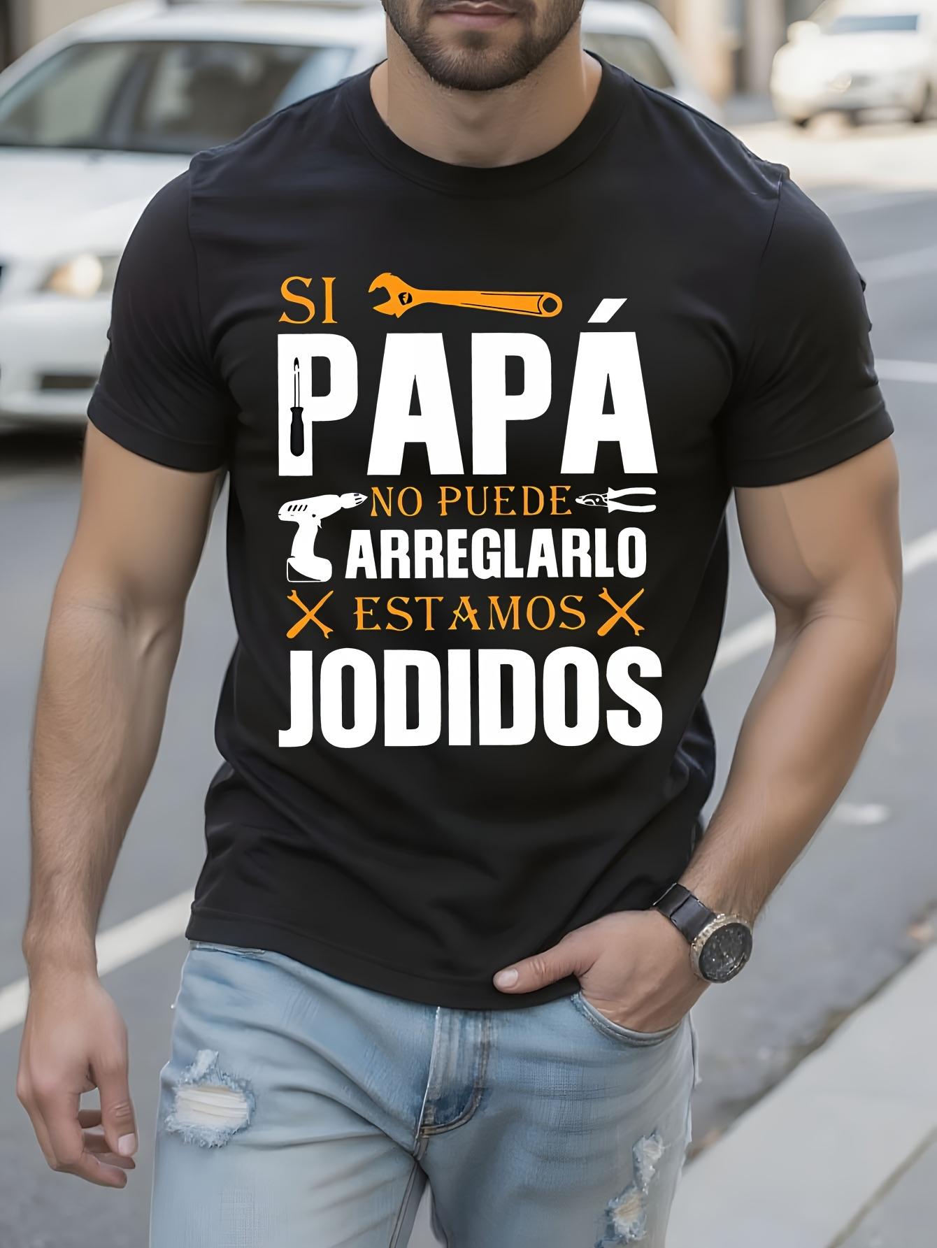 Funny Tshirt Funny Spanish Dad Quote Tshirt - If Dad Cant... M