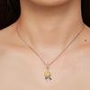 Vintage-Halskette mit Sonnenblumen-Anhänger aus 925er-Sterlingsilber für Frauen, Valentinstagsgeschenk, edler Schmuck