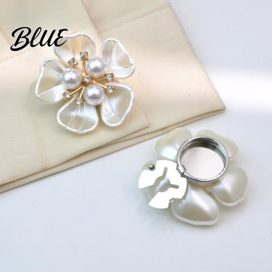 Photo Shoot Accessories Flower Cufflinks Faux Pearl Rhinestone Button Covers