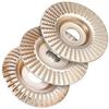 3Pcs Angle Grinder Polishing Pad, Wide Angle Grinder Compatible 4-4.5 Inch with Adapters, Curved Grooved Anti-Clog Teeth for Engraving Polishing