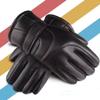 Outdoor Clambing Driving Thicken Warm Korean Mittens Men Black Gloves PU Leather Winter Gloves