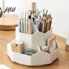 Elegant Pen Display Stand 360 Degrees Rotating Desk Organizer Large Capacity Holder Multifunctional Office Accessory for Supplies And Makeup