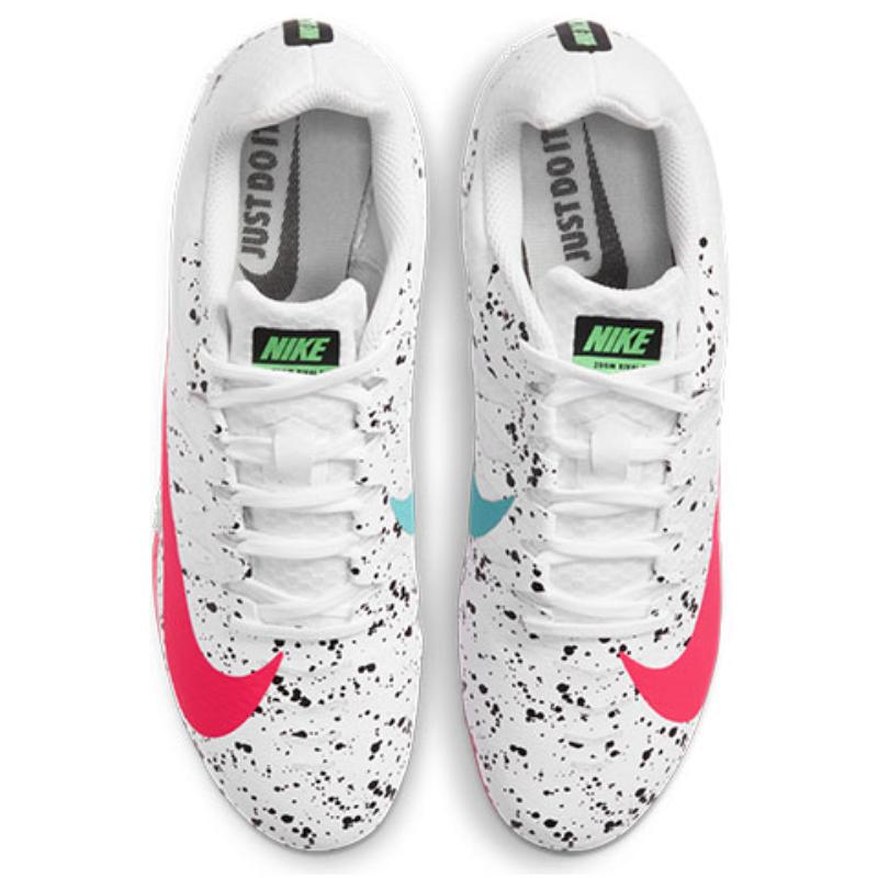 Nike Air Zoom Rival S 9 Spikes 'Paint Splatter White Crimson Jade' Sneakers Casual 907564-101