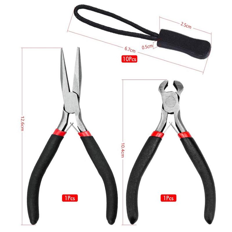 Zipper Puller & Installation Pliers Kit for Backpacks and Tents
