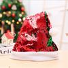 Holiday Glitter Santa Hat Color Flip Sequins Christmas Hat Santa Clauses Hat