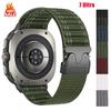 HOT! Nylon Sports Strap for Samsung Galaxy Watch Ultra 47mm Loop Adjustable Bracelet Wristband for Galaxy Watch 7 Ultra Band