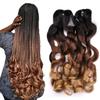22inch 150g  Synthetic Body Wave Curly  Pony French Spiral Curl Hair Wavy Braiding Hair