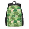 Süßer Frosch-Print Rucksack Bunte Tier Wanderrucksäcke Mädchen Design Print High School Taschen Ästhetischer Rucksack