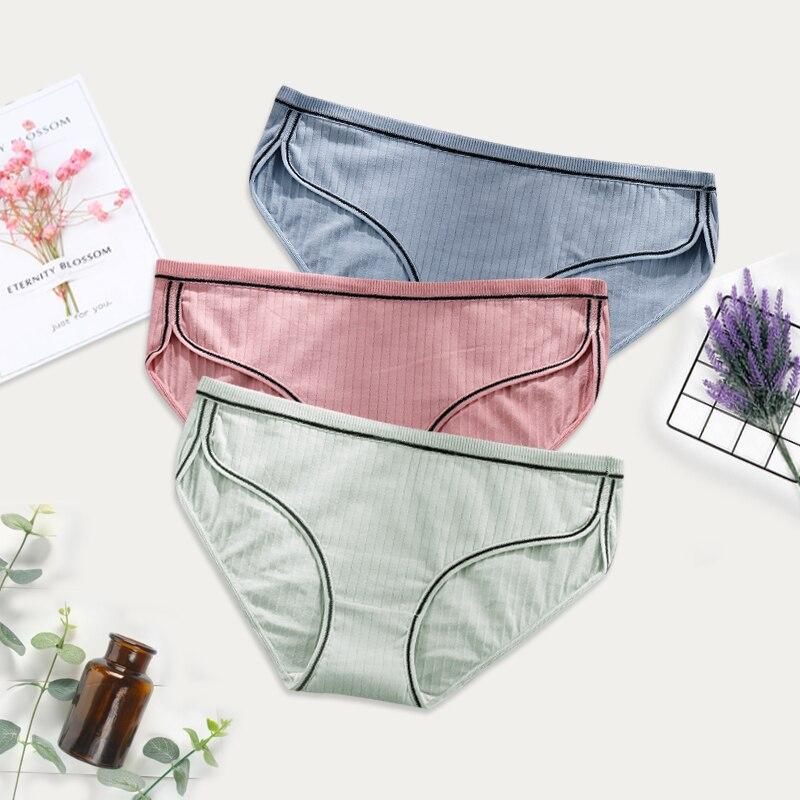 

3 шт./упак. хлопковые женские трусы, нижнее белье, однотонные мягкие трусики со средней посадкой, большие размеры XXXL