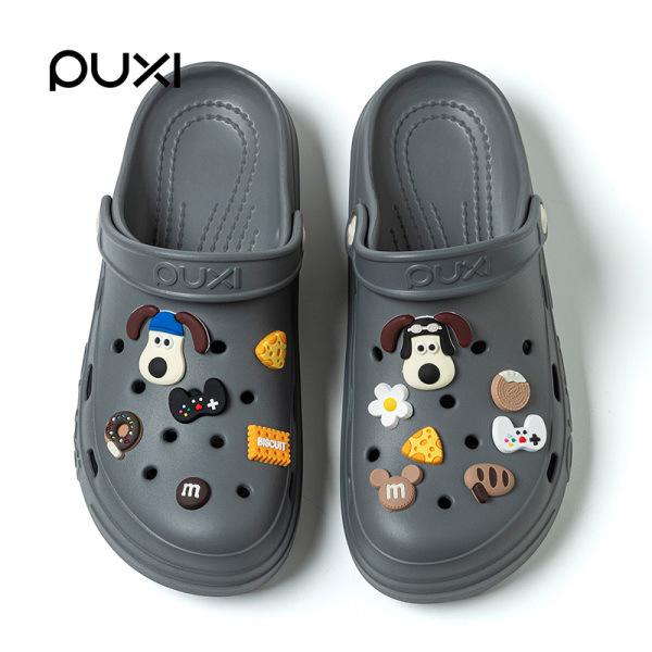 Men's EVA Non-Slip Thick Sole Closed-Toe Summer Outdoor Slippers
