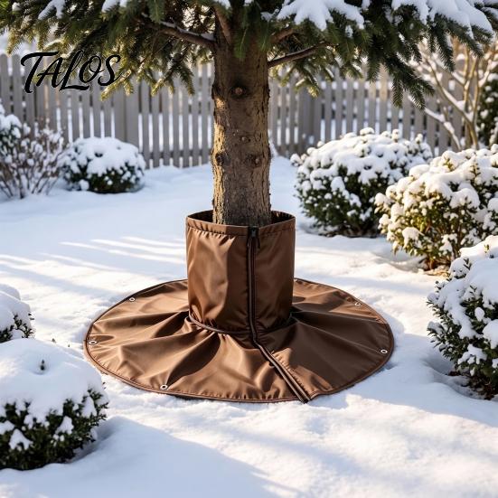 Protective Barrier for Young Trees Palm Tree Root Protector, 3-Layer Winter Freeze Cover with Ground Stakes, Insulation Trunk Wrap Shrubs Garden