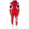 Men's Fashion Leisure Color Patchwork Sports Fitness Hoodies Pants Suit