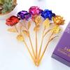 Creative Artificial 24K Gold Rose Flowers with Gift Box for Mothers Day Valentines Day Birthday Anniversary Thanksgiving Present