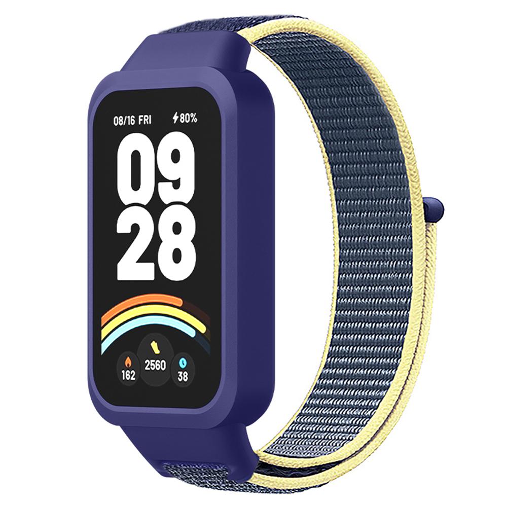 

For Xiaomi Smart Band 9 Active/Redmi Band 3 Nylon Strap Magic Tape Design Watch Band Army Green