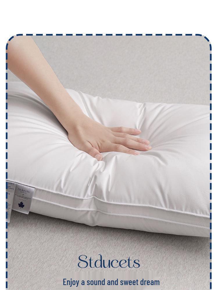 Luxurious Class A White Goose Down Pillow - Non-Deforming, Five-Star Hotel Quality, Available In Low To Medium-High Profiles.