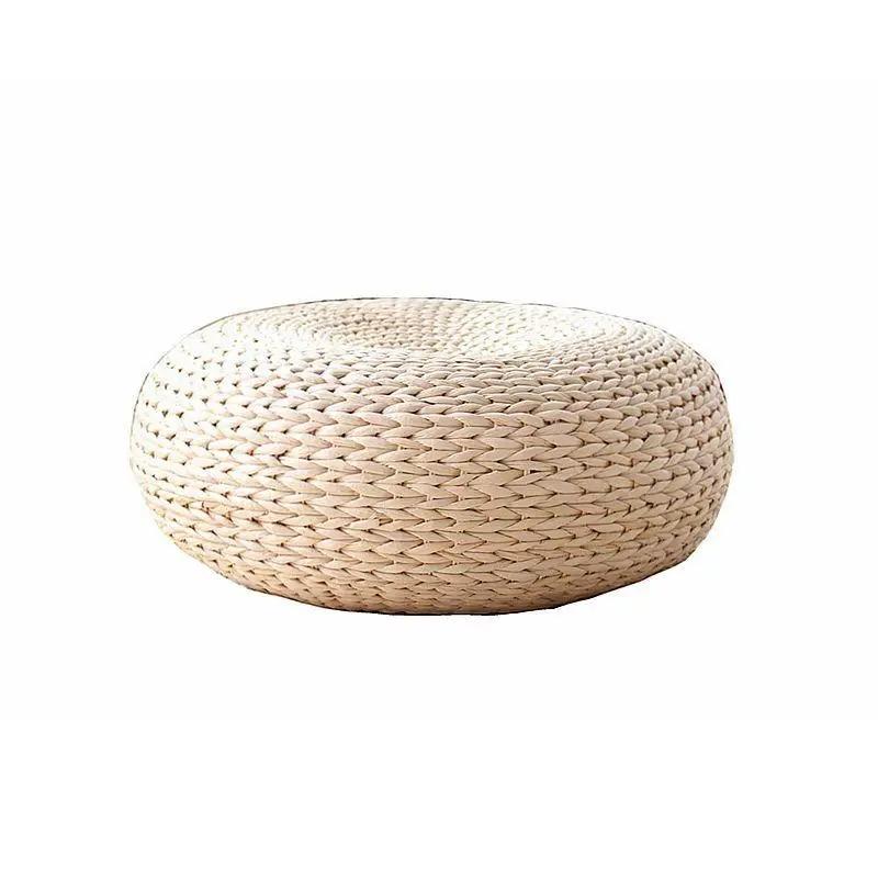 Thick Tatami Mat Cat Bed Woven Straw Japanese Floor Cushion Pet Pad for Indoor All Season Use