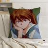 Asuka Langley Soryu Asuka Anime Girl Pillow Case Pattern Printed Pillowcase For Living Room Sofa Cushion Cover