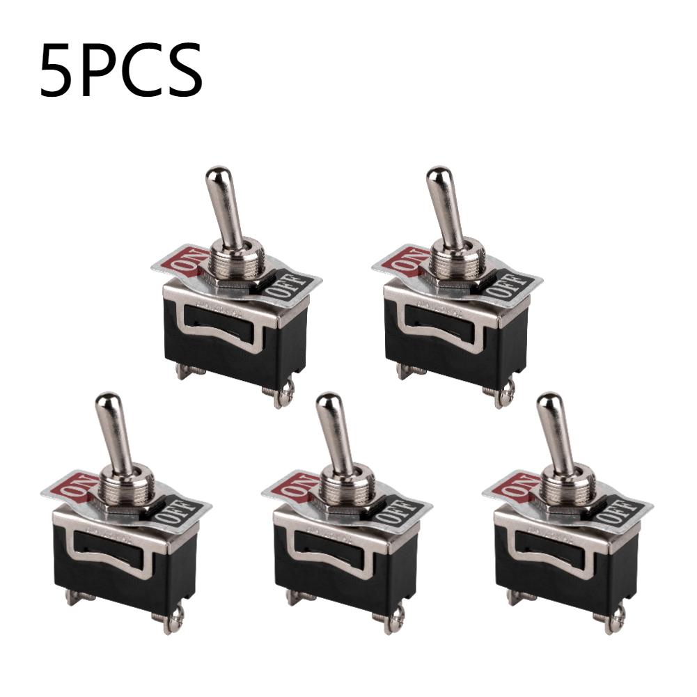Car Boat Rocker Toggle Switch Waterproof Heavy Duty Rocker Toggle 2Pin Metal Boot Cap Cover SPST ON/Off Switch for Car/RV/Marine