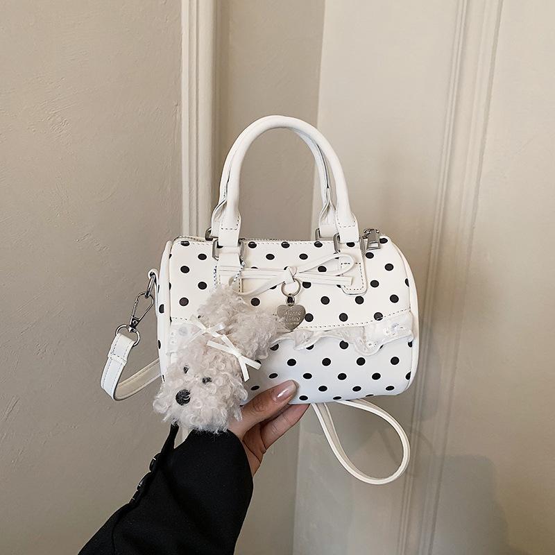 Borsa a Mano Moda Borsa Cuscino Semplice Boston Pois Borsa a Spalla Borsa Casual
