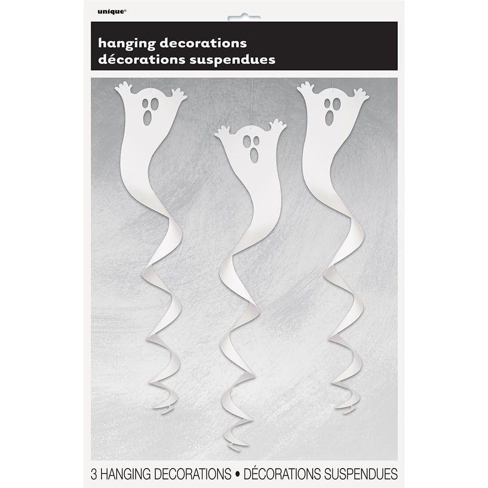 Unique Party Ghost Halloween Hanging Decoration (Pack of 3)
