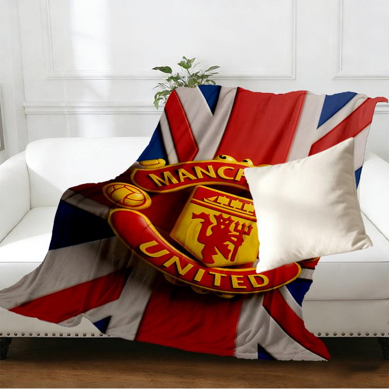 Manchester United F.C Print Blanket - Soft & Comfortable, for Bedroom, Travel, Sofa, Home Decoration - Birthday Christmas Gift for Friend