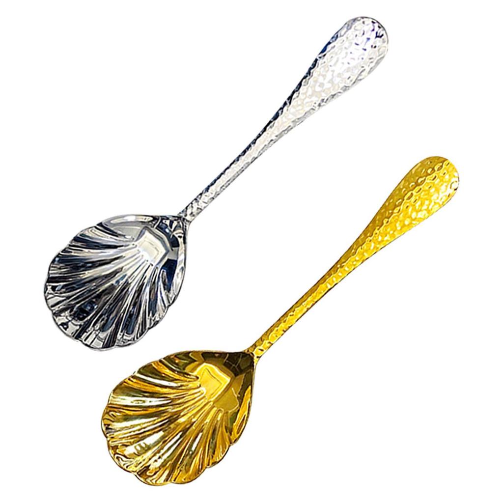 Serving Spoon Shell Shape Public Spoon for Home and Commercial Celebrations