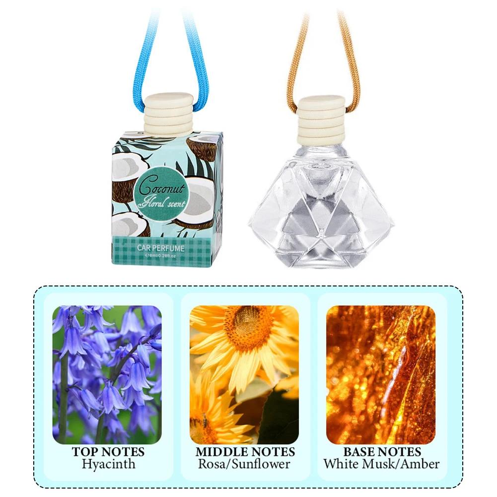 Long Lasting Fragrance Suitable Car Hanging Air Freshener Bottle for Car Home Office Bathroom Bedroom Car Interior Aromatherapy