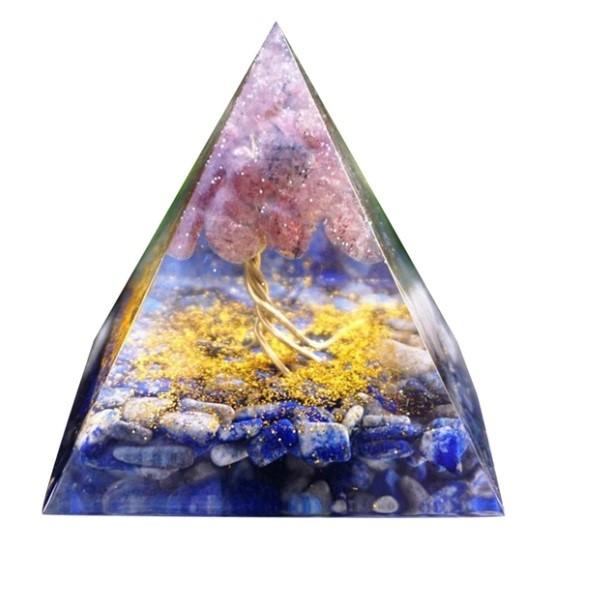 Baum des Lebens Orgonit Chakra Pyramide Gesunde Kristalle Energie Reiki Multiplikator Amethyst Meditation Glück Reichtum Stein