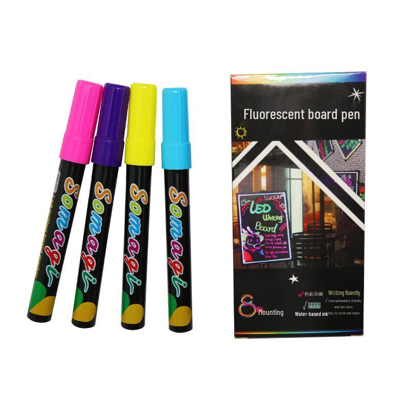 Экологичный флуоресцентный стираемый маркер-мел - с блестками и без пыли для светлых досок