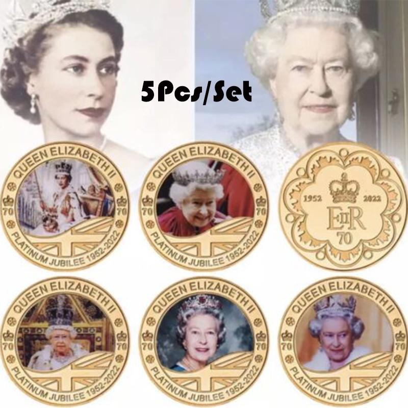 Kunglig Souvenir Drottning Elizabeth II Minnesmedalj Myntset