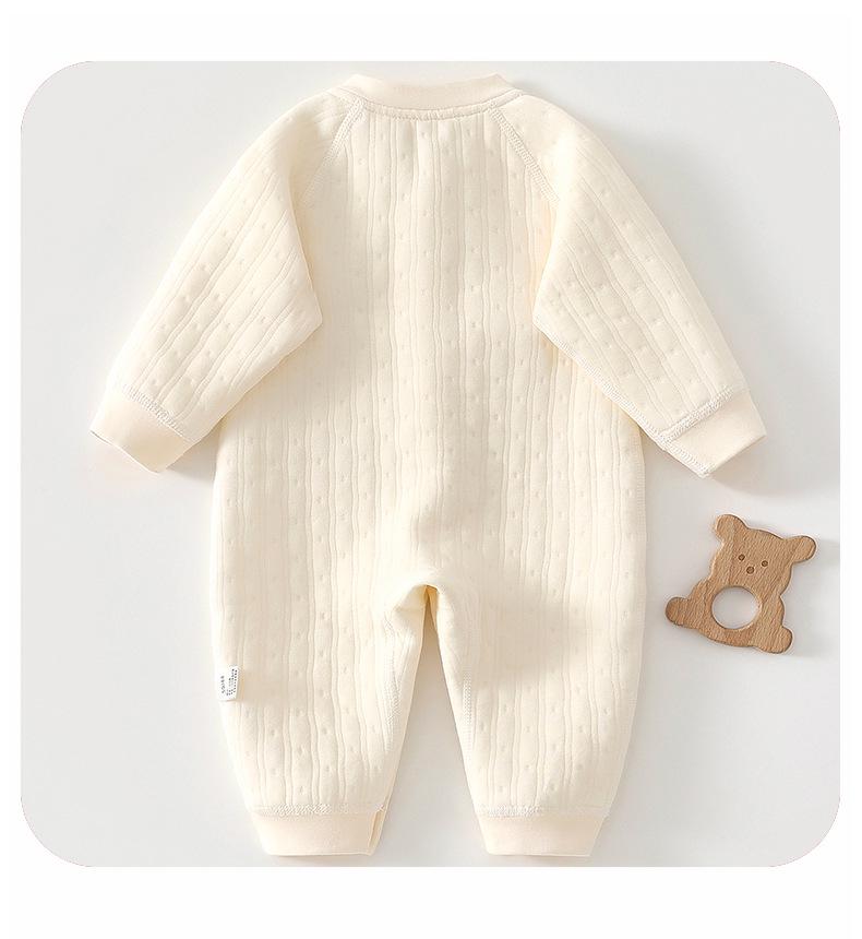 Jingqi Gesteppter Warmer Strampler für Neugeborene: Herbst/Winter Pyjamas & Oberbekleidung
