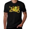 Sunken Treasure Golden Patterned Octopus TShirt Unisex T Shirts for Unisex Casual TShirt