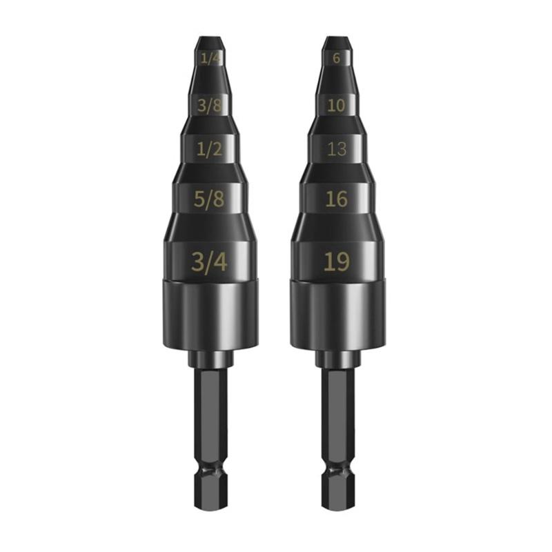 Pipe Stretcher Expander Tool, 5 in 1 Flaring Kit for 6/9/12/16/19mm Tubes with Hexagonal Shank Suitable for Engineering