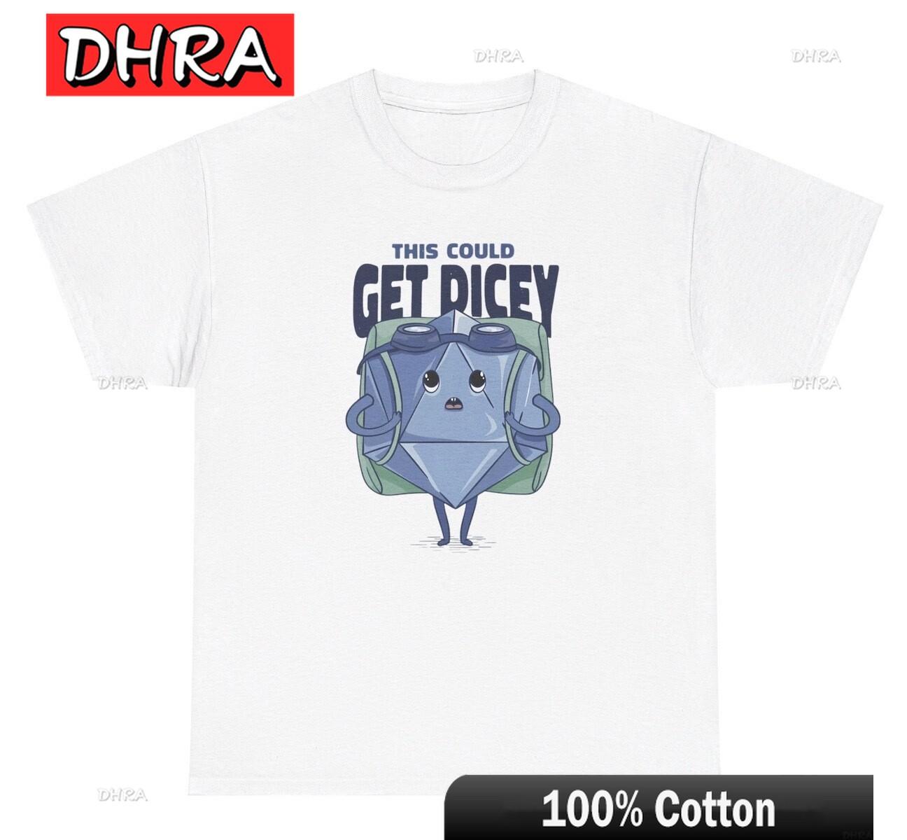 

This Could Get Dicey TShirt Funny Literal Dice Meme Oddly Specific Humor Tee TShirts Classic Y2K Trendy Tops Women TShirt S