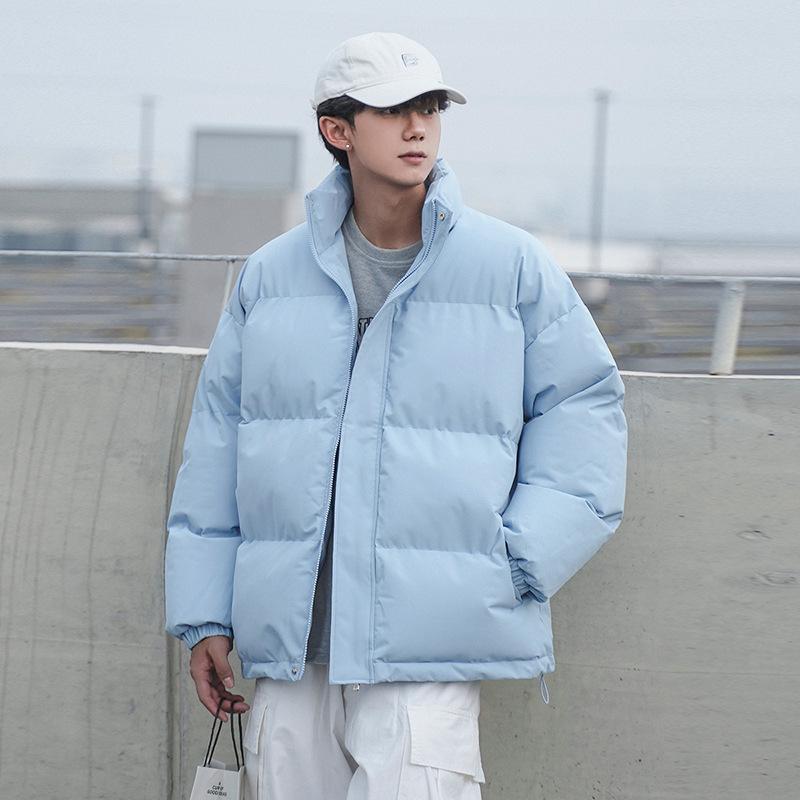 Autumn and Winter Down Cotton Clothes Men's Style Stand-up Thickened Cotton-padded Clothes Loose Korean Version Ins Trendy Versatile Couples