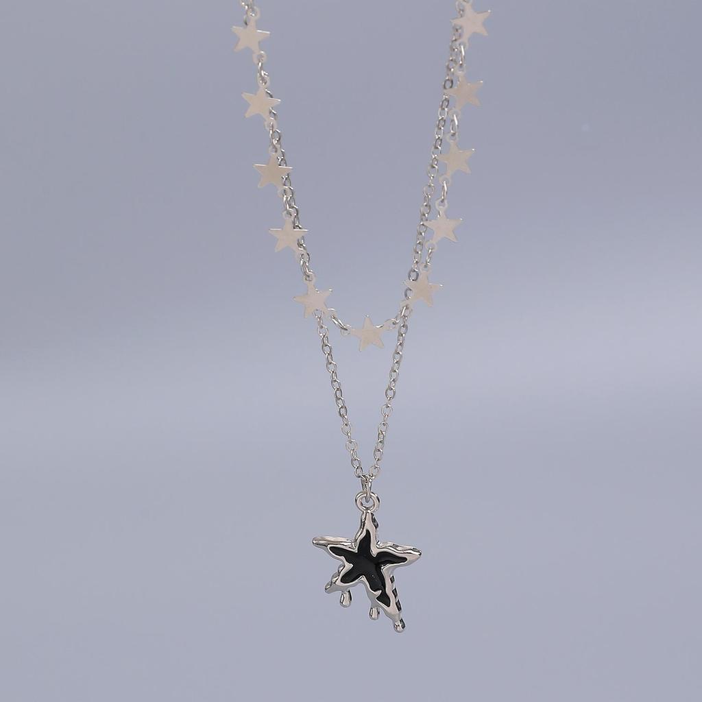 Liquid Lava Moon Star Pendant Necklace & Sweet Spicy Girl Earrings – European & American Style