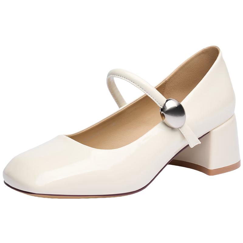 Josiny 2026 New Mary Jane Block Heel Pumps for Women 37