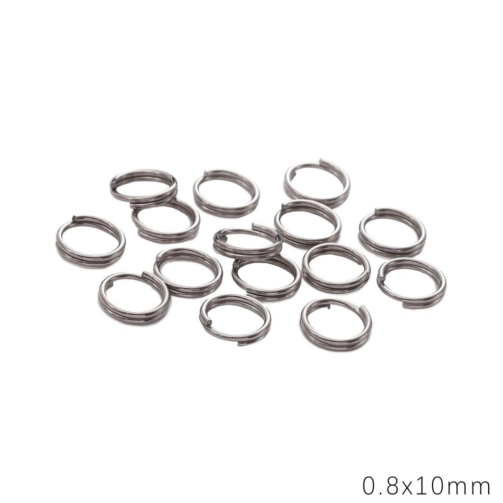 10-1000Pcs Stainless Steel Jump Rings Split Rings Connectors For DIY Jewelry Finding Making Accessories