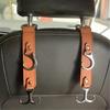 Instants Mount Car Back Hangers Leather Materials Storage Solution for Travel Accessory