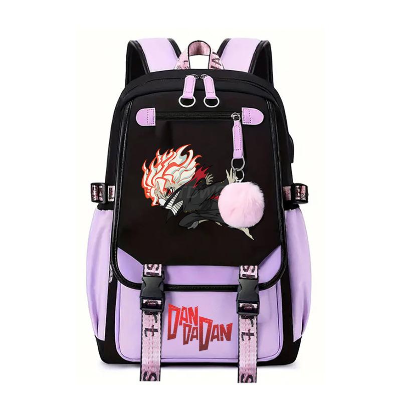 Bold Party Dandadan Surrounding Anime School Bag Fashion Male Female Versatile Elementary and Secondary School Student Lightweight Backpack